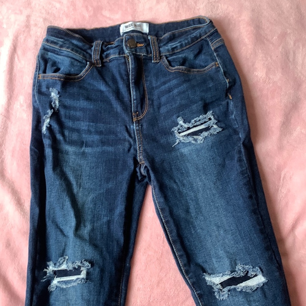 Dark blue skinny jeans